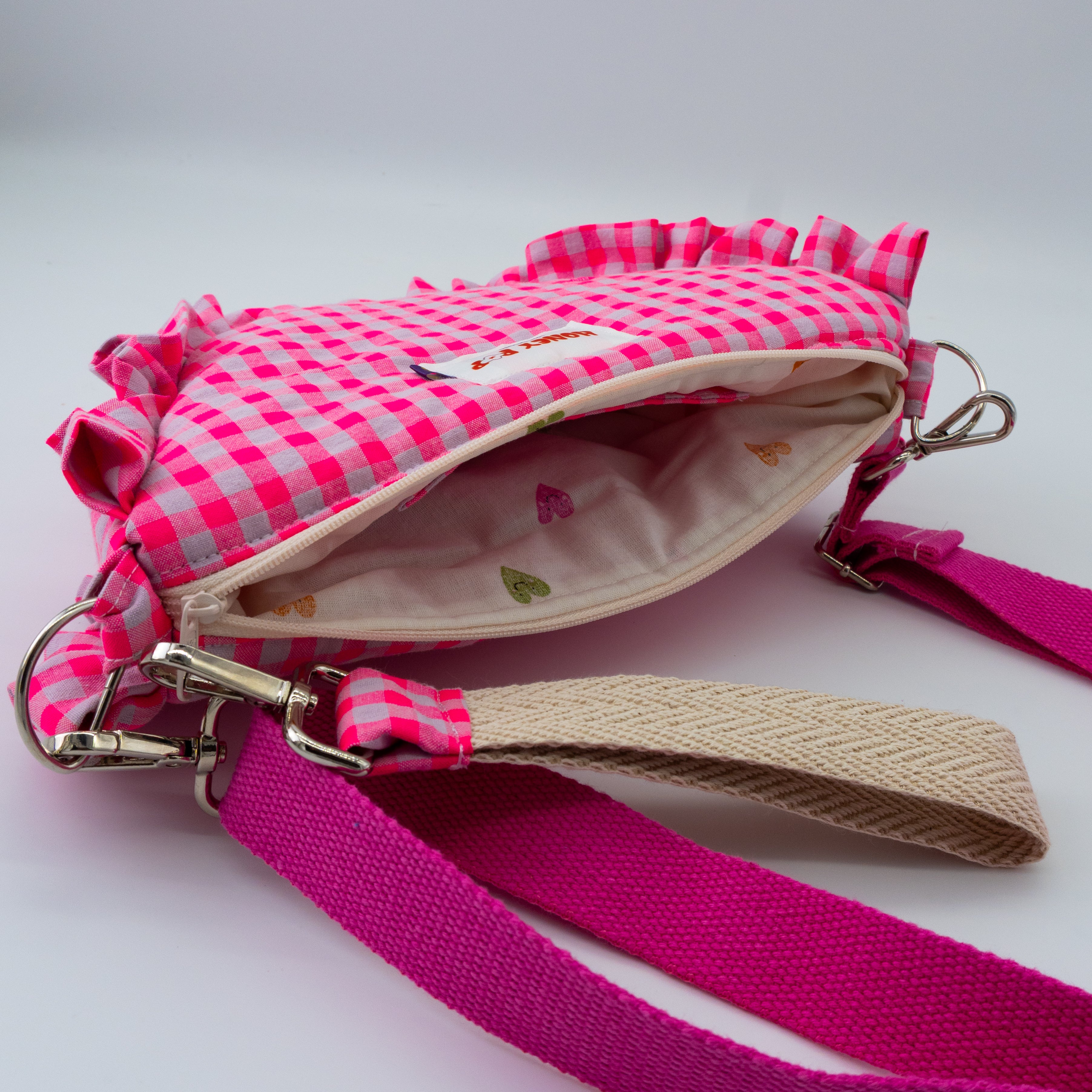 Mala Pipinha Xadrez Rosa